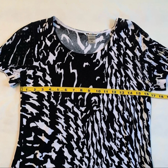 Nygard Black & White lightweight sweater - short sleeve - size M - Picture 7 of 8